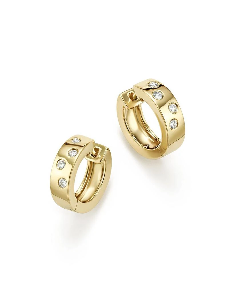 Bloomingdale's Diamond Huggie Hoop Earrings In 14K Yellow Gold, 0.20 ct. t.w. 1