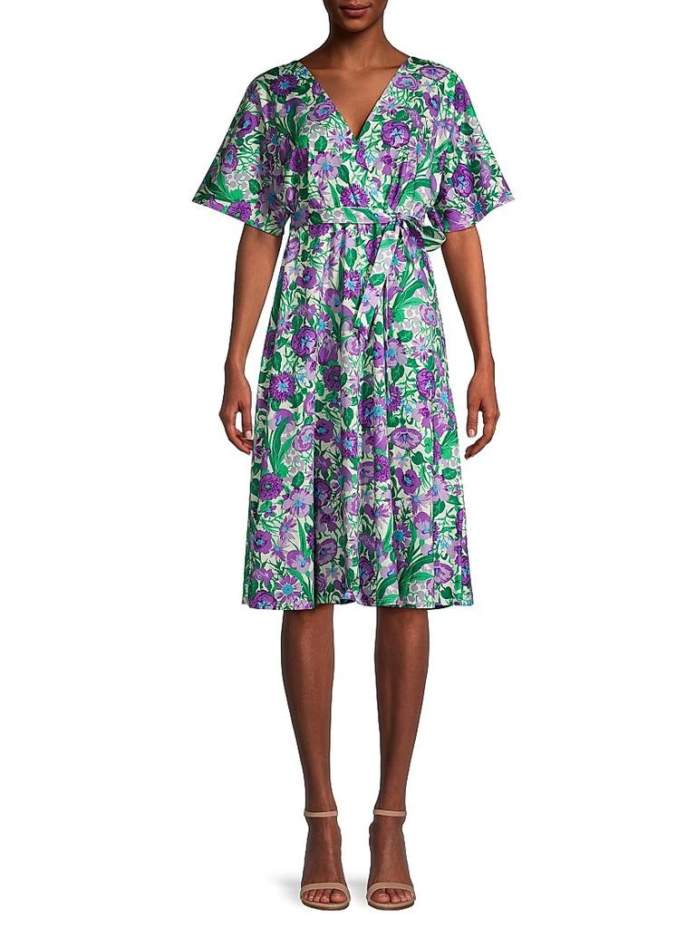 Weekend Max Mara Dizzy Floral Wrap Midi-Dress 3
