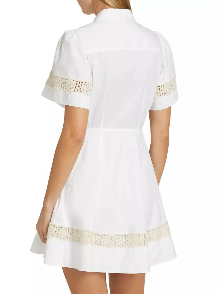 Tanya Taylor Corinne Crochet-Trim Mini Shirtdress 5