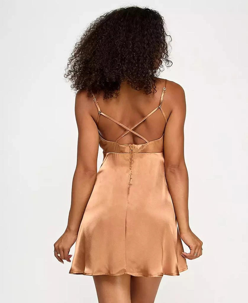 KATIA RAE Juniors' Satin Sweetheart A-Line Dress 2