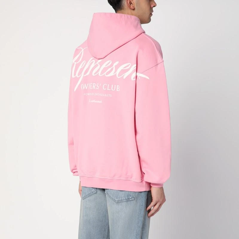Represent Pink hoodie with logo 3