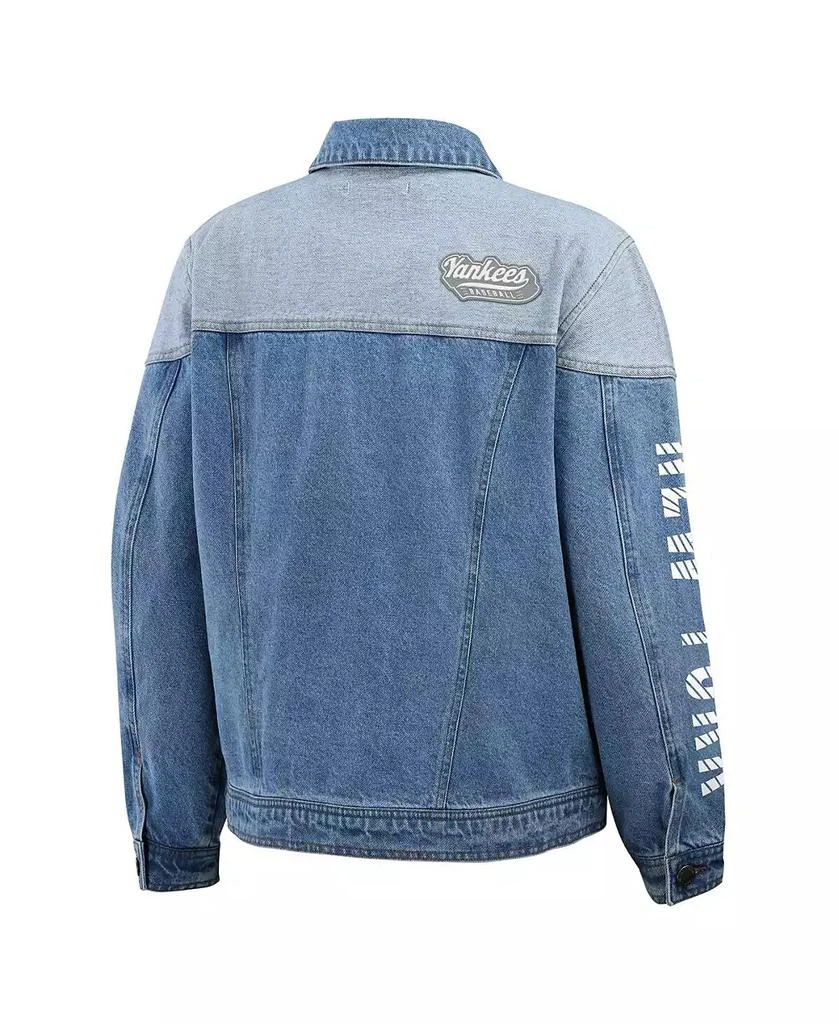 WEAR by Erin Andrews Women's New York Yankees Full-Button Denim Jacket 4