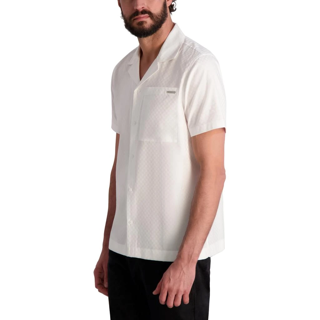 Karl Lagerfeld Paris TEXTURED SHORT SLEEVE WOVEN SHIRT 3