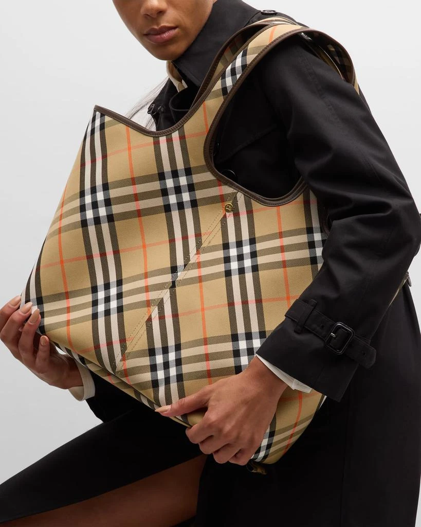 Burberry Medium East-West Check Tote Bag 2
