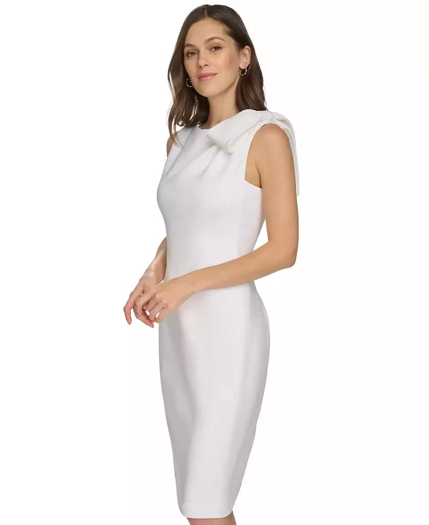 Calvin Klein Women's Bow-Trim Shoulder Sheath Dress 3