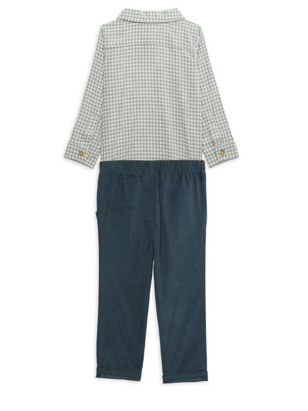 Calvin Klein Baby Boy's 2-Piece Check Bodysuit & Pants Set 2