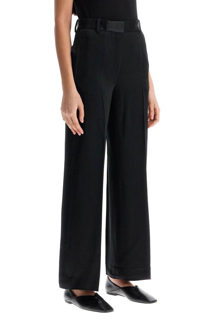 Totême high-waisted loose black pants with side openings