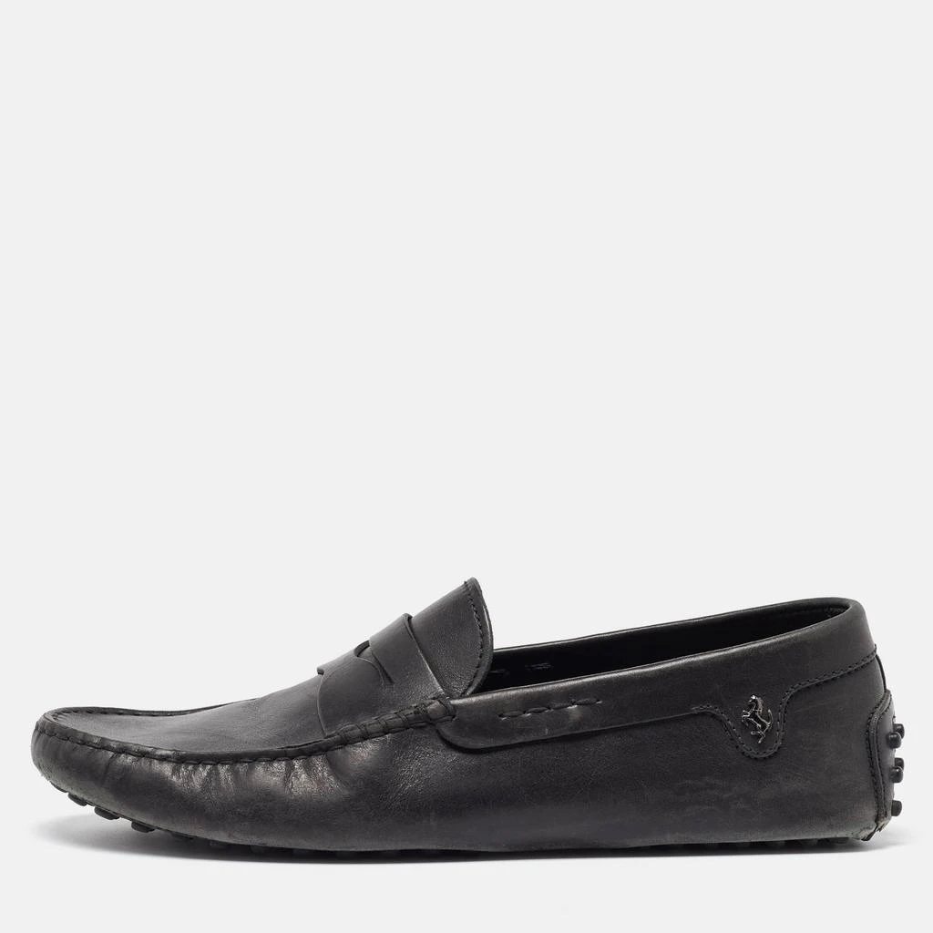 Tod\'s for Ferrari Black Leather Shoes FERRARI TODS Flats EU 39 US 8 Shoes Black Leather Loafers  main image 3