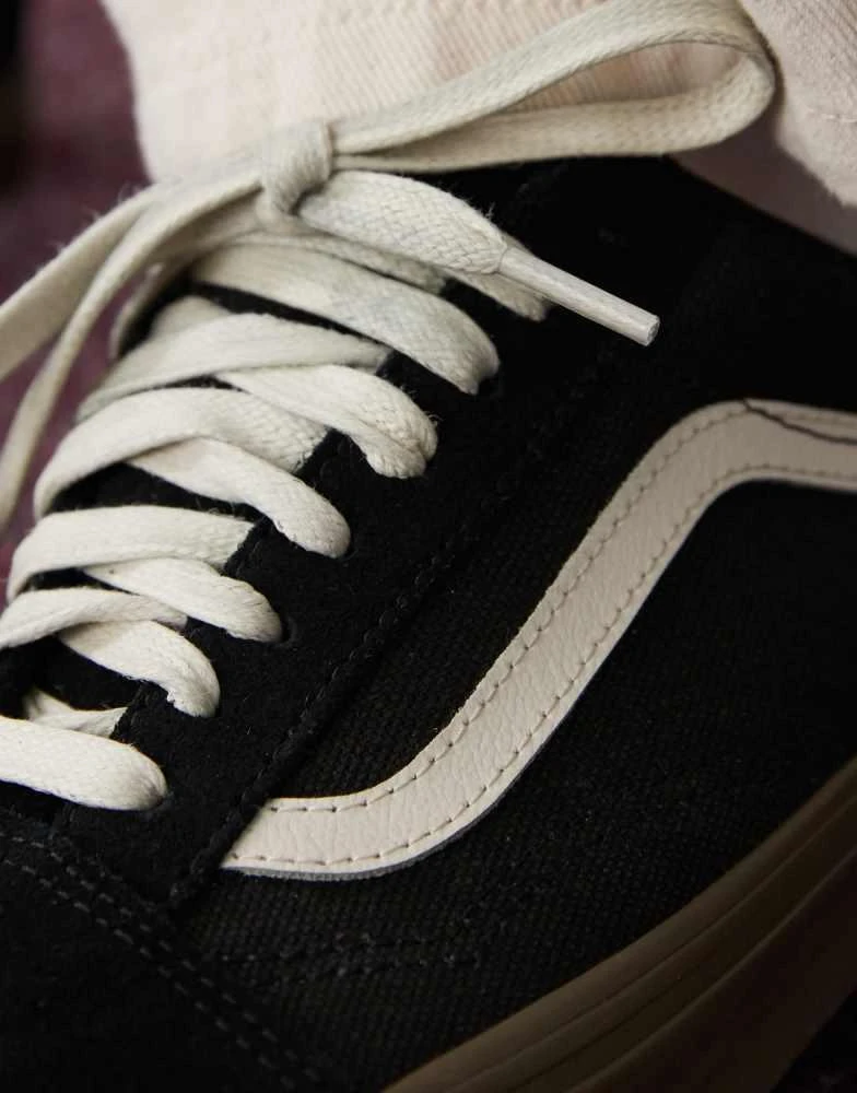 Vans Vans Old Skool heavy canvas trainers in black with gum sole 2