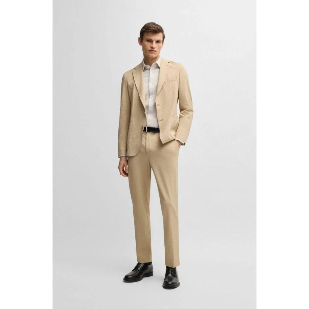 Hugo Boss Slim-fit shirt in printed performance fabric 2