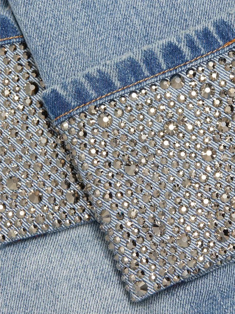 Alice + Olivia Weezy High-Rise Straight-Leg Embellished Jeans 7