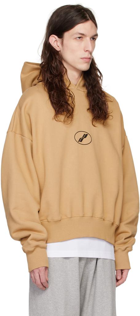 We11done Beige Center Basic Hoodie