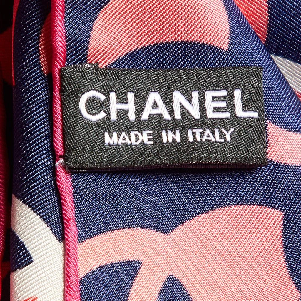 Chanel Chanel Pink/Blue CC Print Silk Square Scarf 3