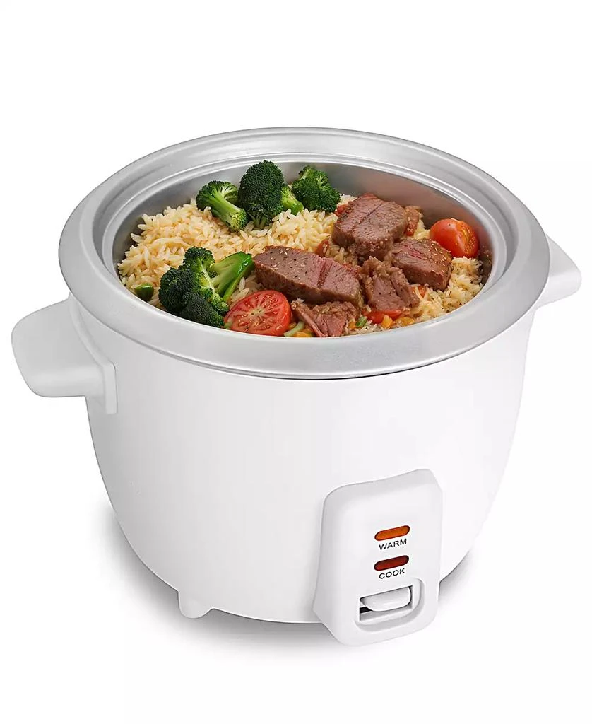 Elite Cuisine 6 Cup Rice Cooker with Glass Lid 4
