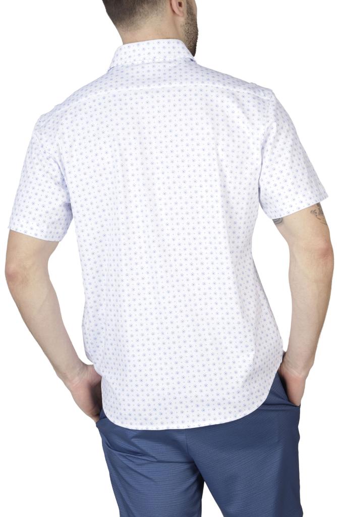 TailorByrd Geo Floral Knit Short Sleeve Shirt