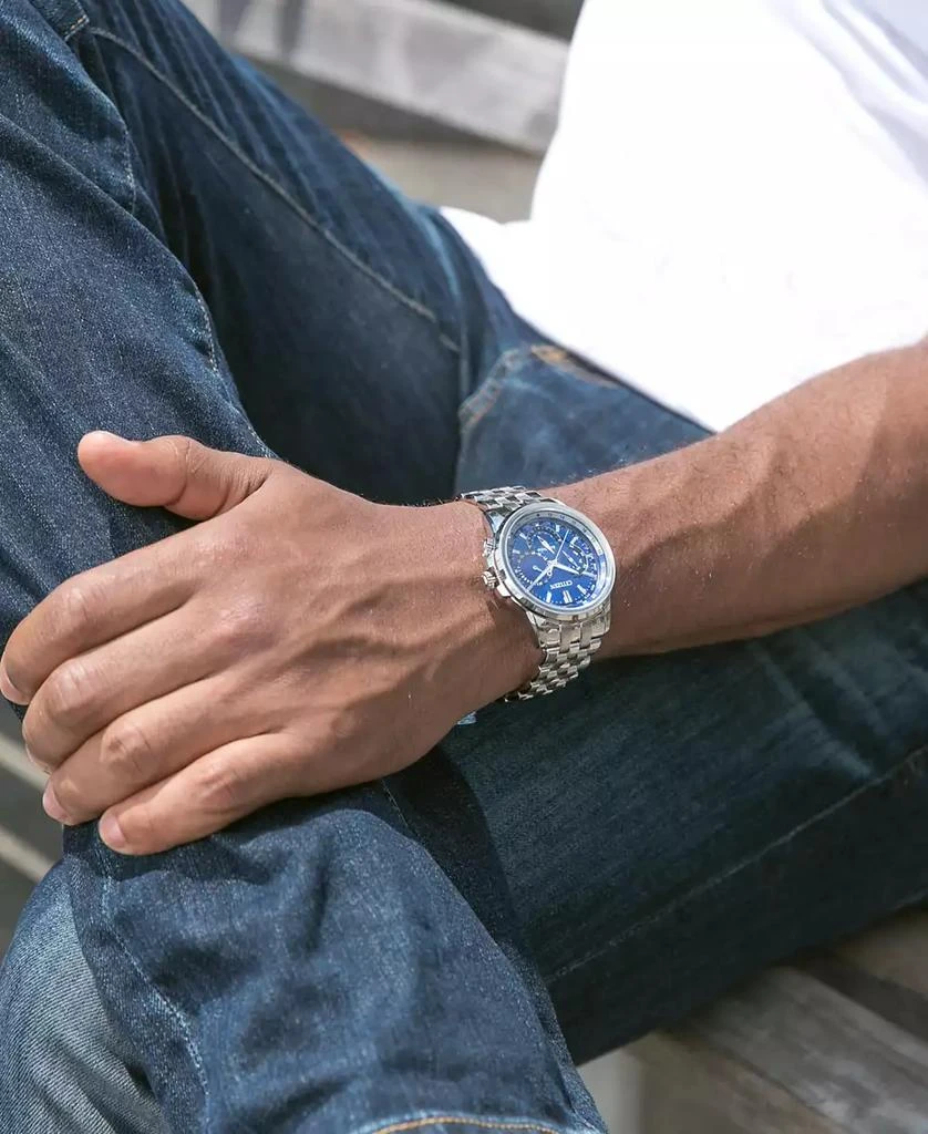 Citizen Men's Eco-Drive Calendrier Stainless Steel Bracelet Watch 44mm BU2021-51L 6