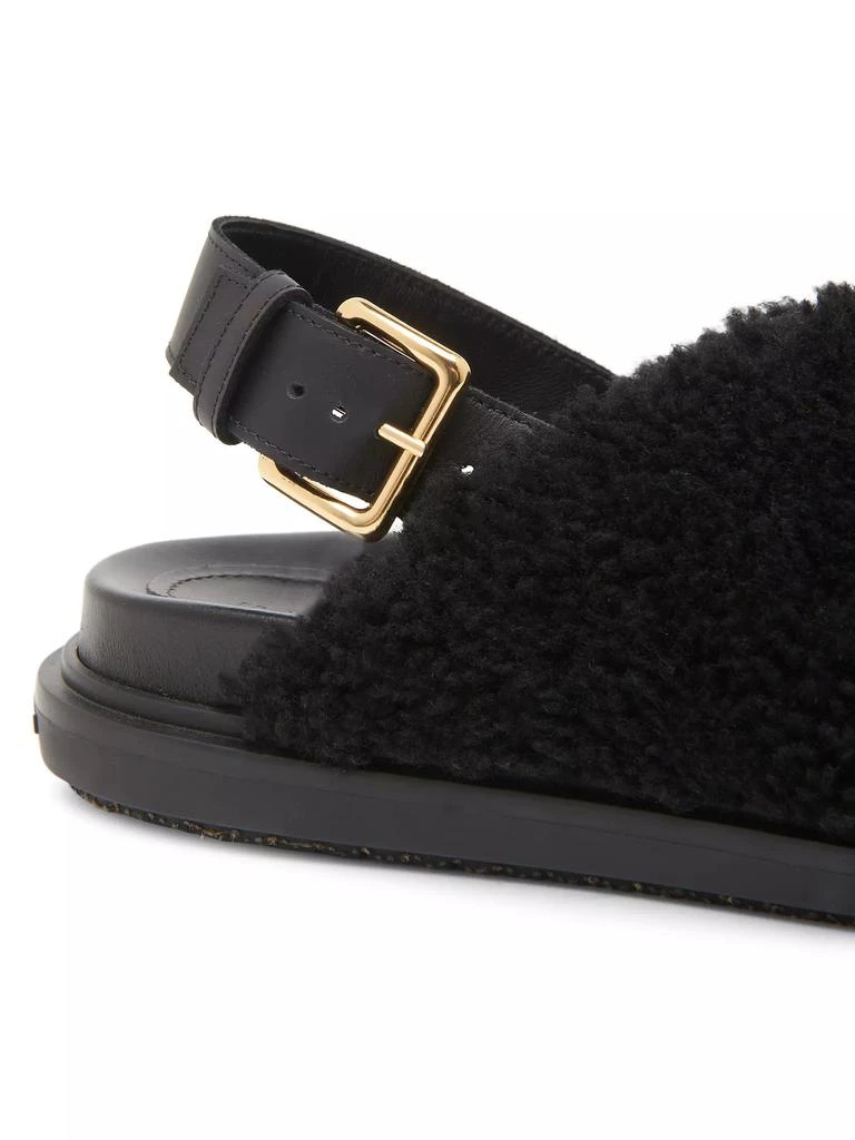 Marni Fussbett Incrocio Shearling Sandals 6