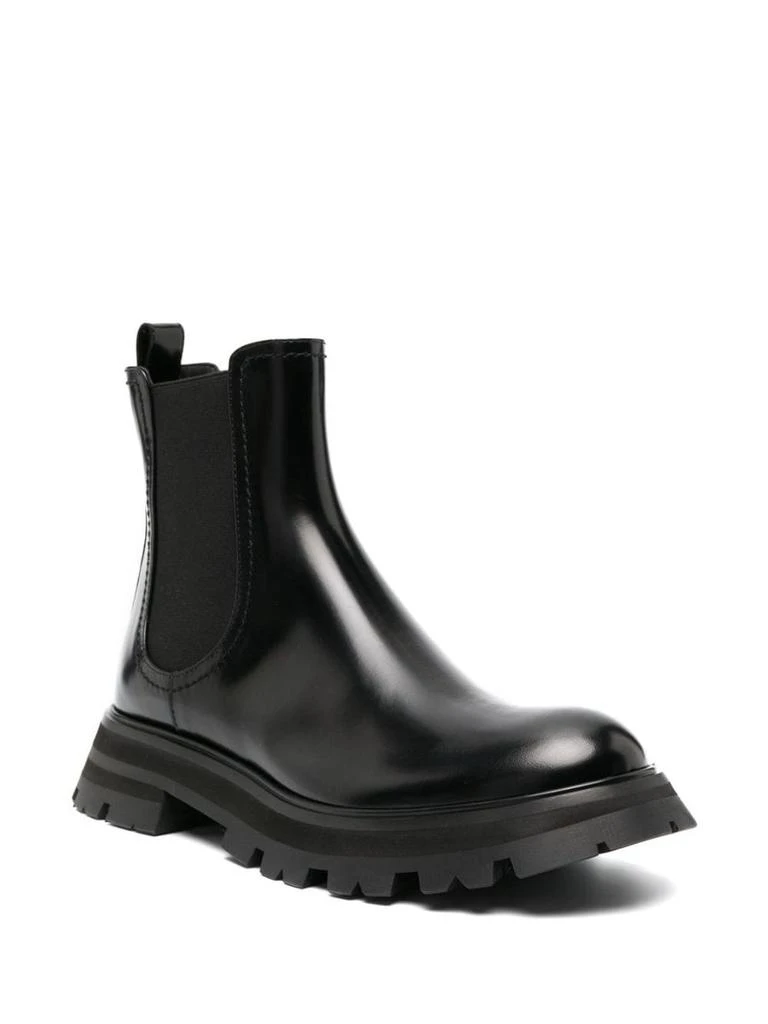 ALEXANDER MCQUEEN Alexander mcqueen shiny leather chelsea boots 3