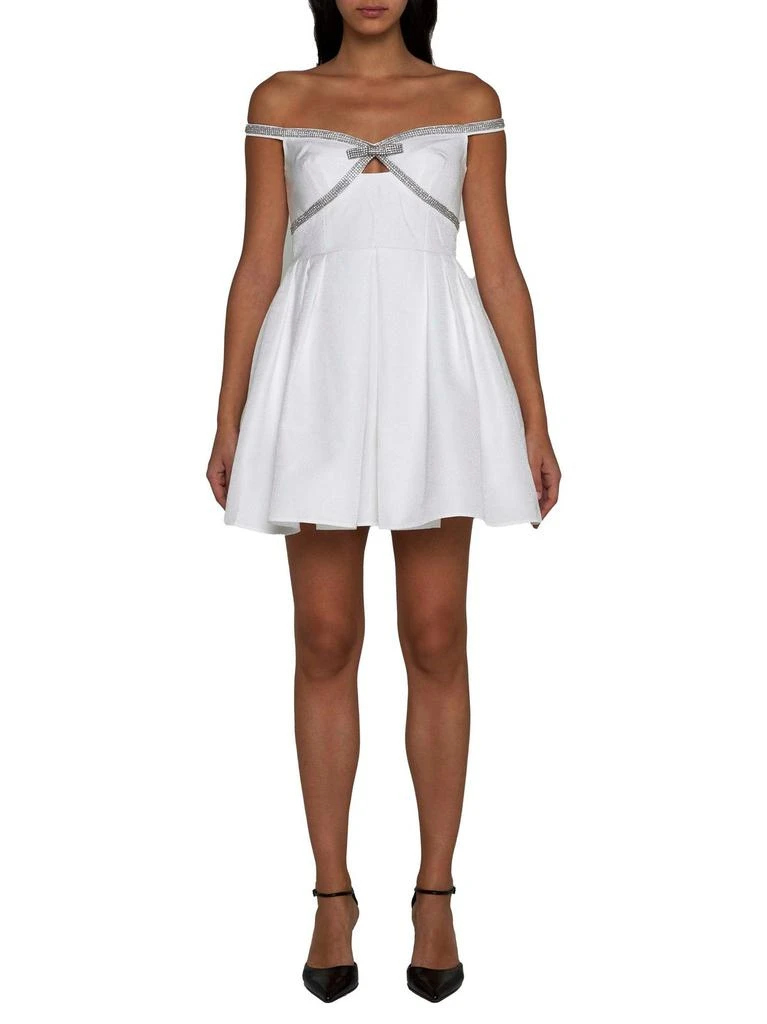 Self Portrait Self-Portrait Bow Detailed Off-Shoulder Mini Dress 4