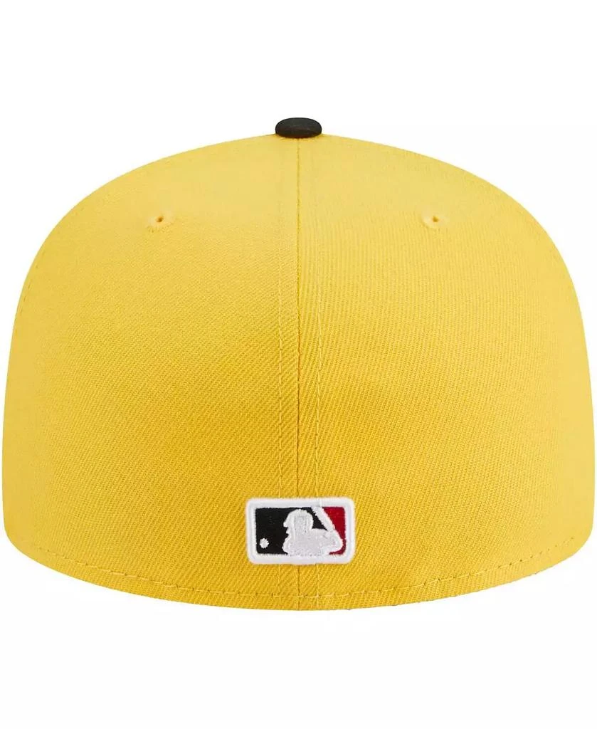 New Era Men's Yellow, Black Boston Red Sox Grilled 59FIFTY Fitted Hat 4