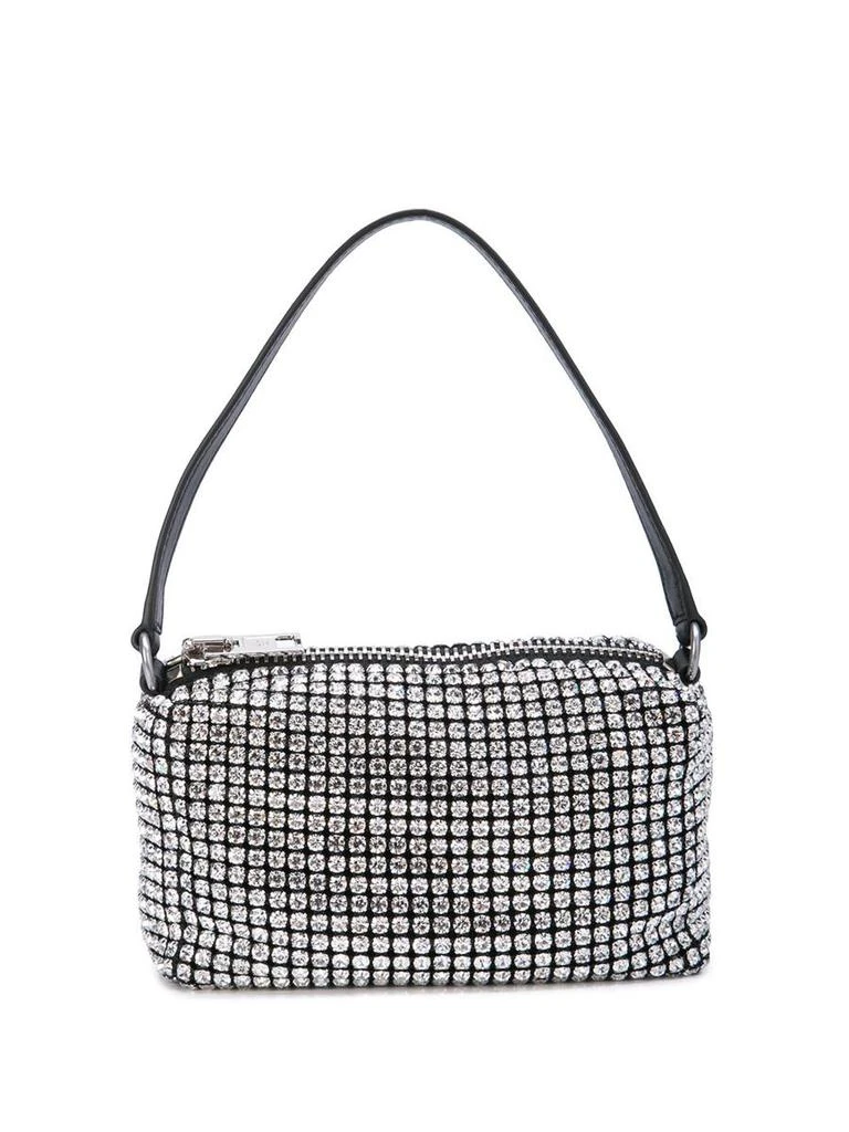 Shop Alexander Wang Heiress Medium Pouch In Crystal Mesh Bags on