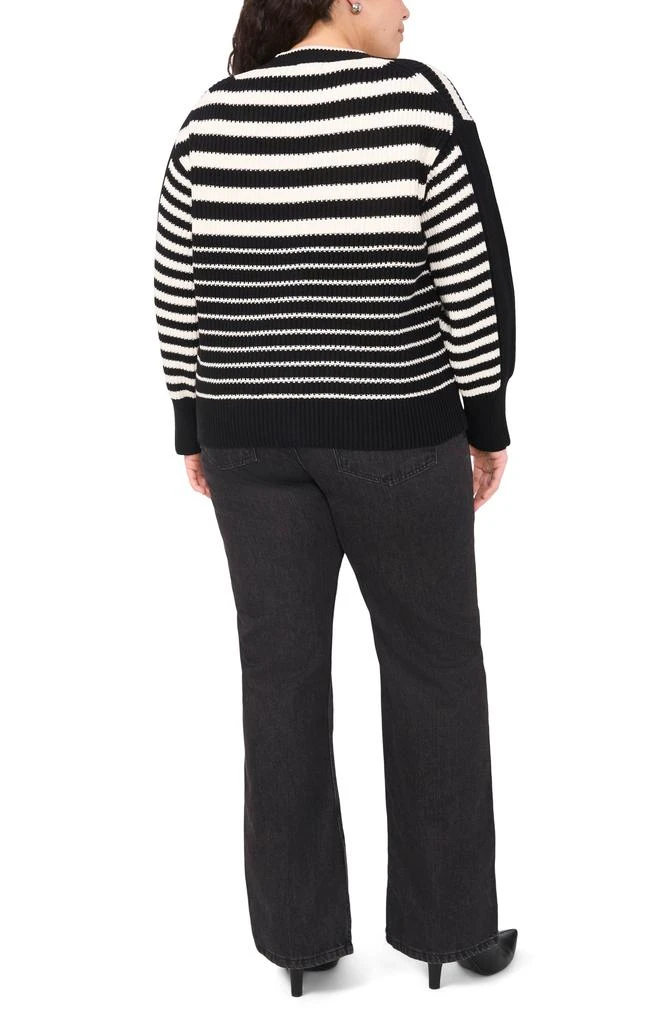 Halogen Variegated Stripe Cotton Blend Cardigan 6