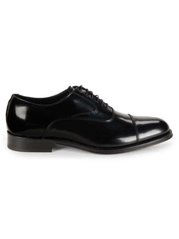 Saks Fifth Avenue Cap Toe Leather Oxford Shoes 1