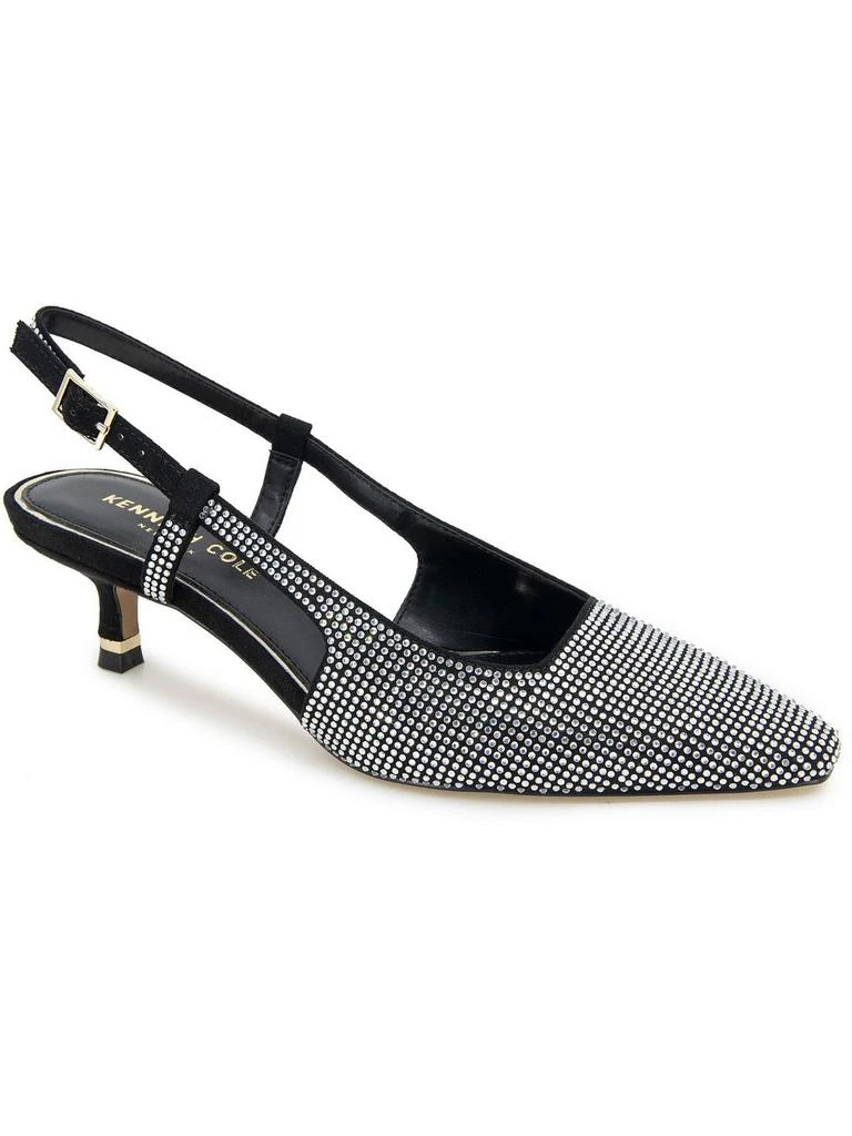 Kenneth Cole Martha Crystals Womens Rhinestone Ankle Strap Slingback Heels 1