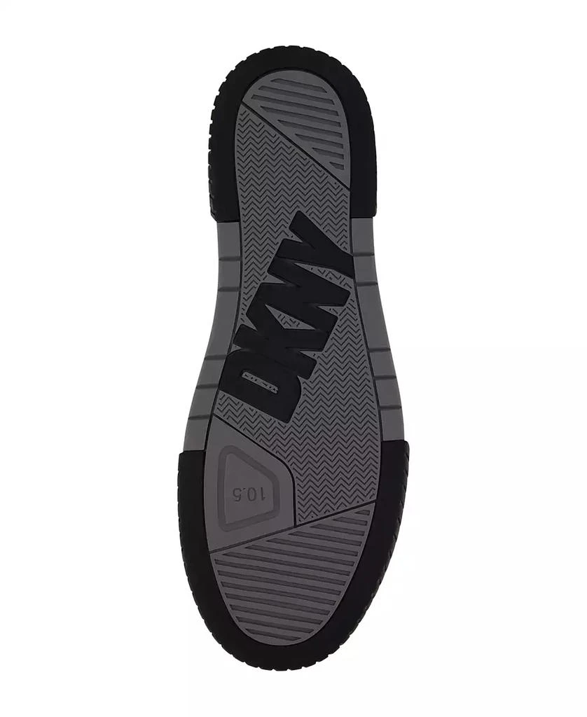 DKNY Men's Perforated Two-Tone Branded Sole Racer Toe Sneakers 5