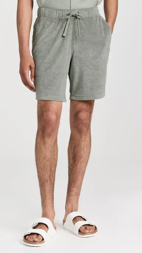 Towel Terry Pull-On Shorts 8"