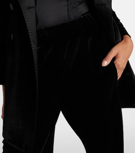 Dolce 
Gabbana High-rise velvet wide-leg pants 4