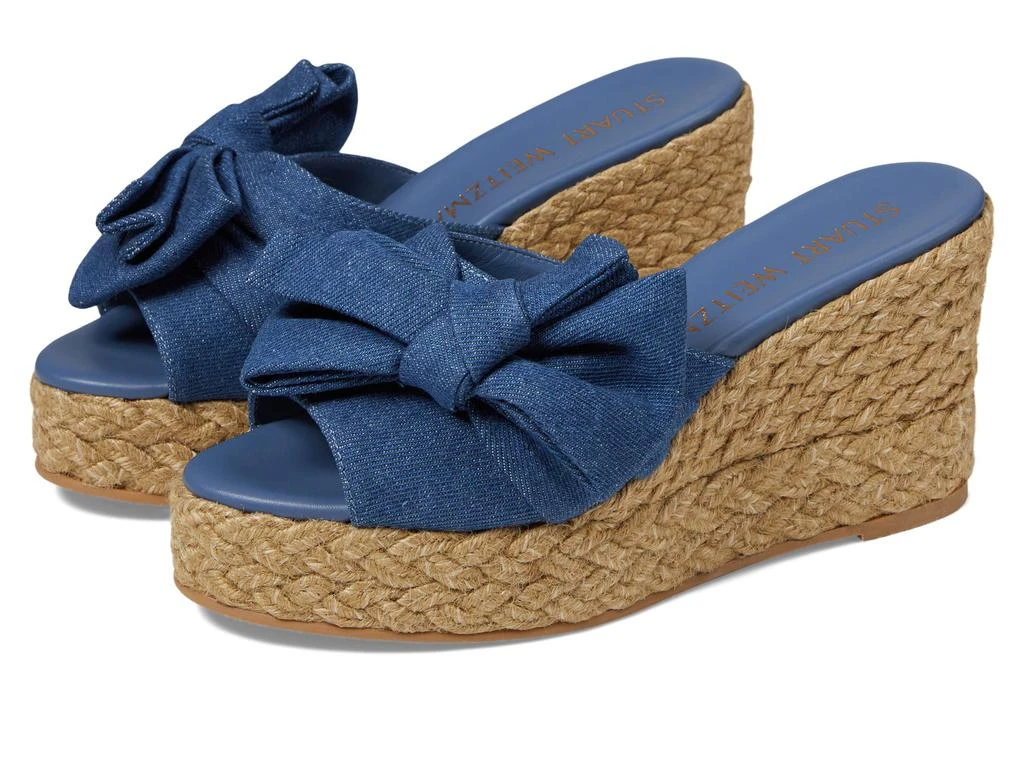 Stuart Weitzman Loveknot Espadrille Wedge Slide 1