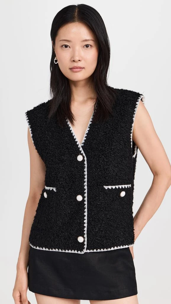 English Factory Faux Shearling Vest 6