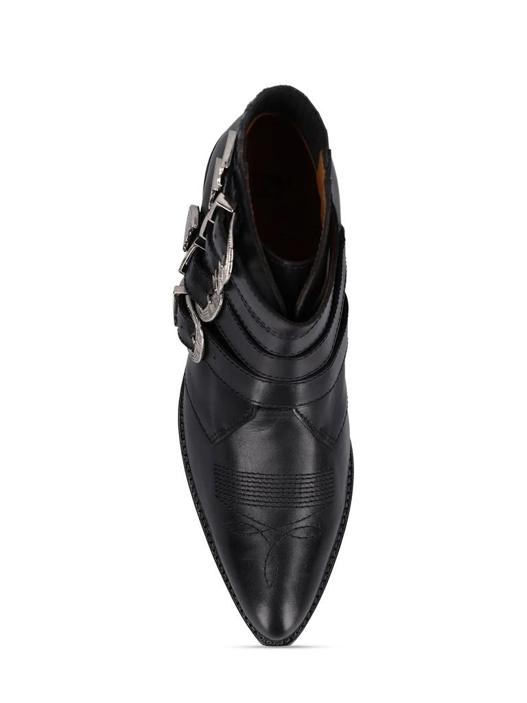 Toga Virilis Leather Boots W/ Silver Buckles 5