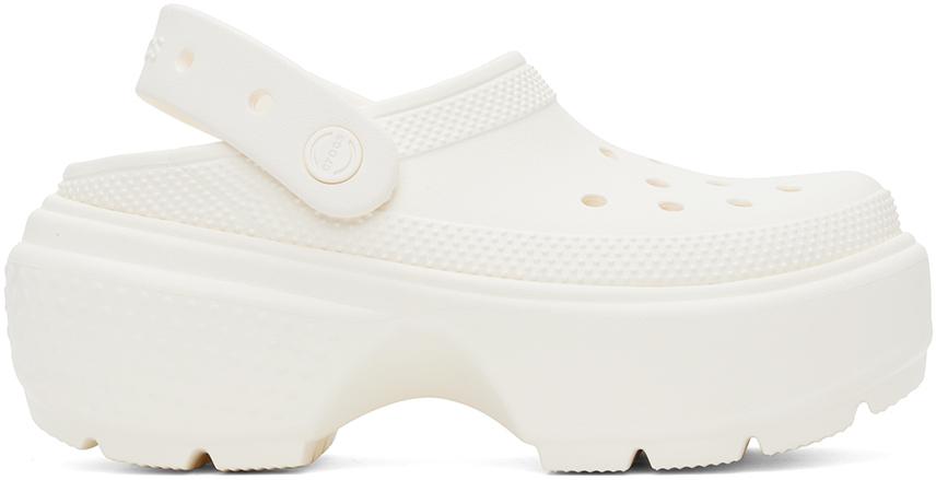 Crocs White Stomp Clogs