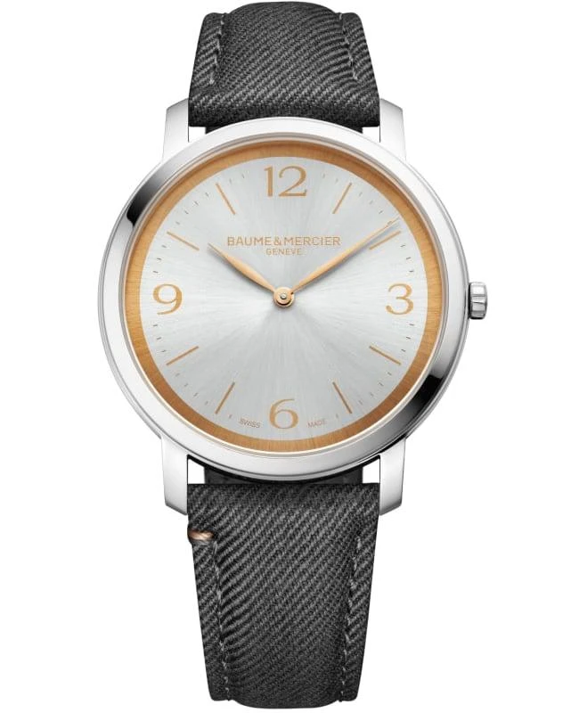 Baume & Mercier Baume & Mercier Classima Quartz Silver Dial Fabric Strap Men's Watch 10703 1