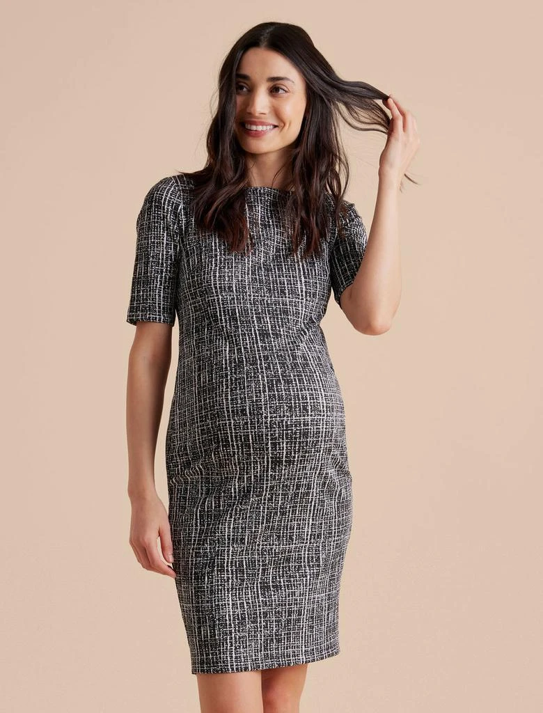 A Pea in the Pod Textured Ponte Maternity Dress 1