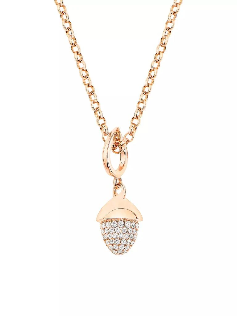 Tamara Comolli Mikado Flamenco 18K Rose Gold & Diamond Pavé Acorn Pendant 1