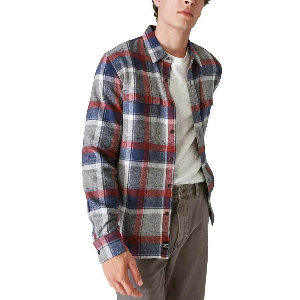 Lucky Brand Men's Plaid Button-Down Flannel Utility Shirt 3