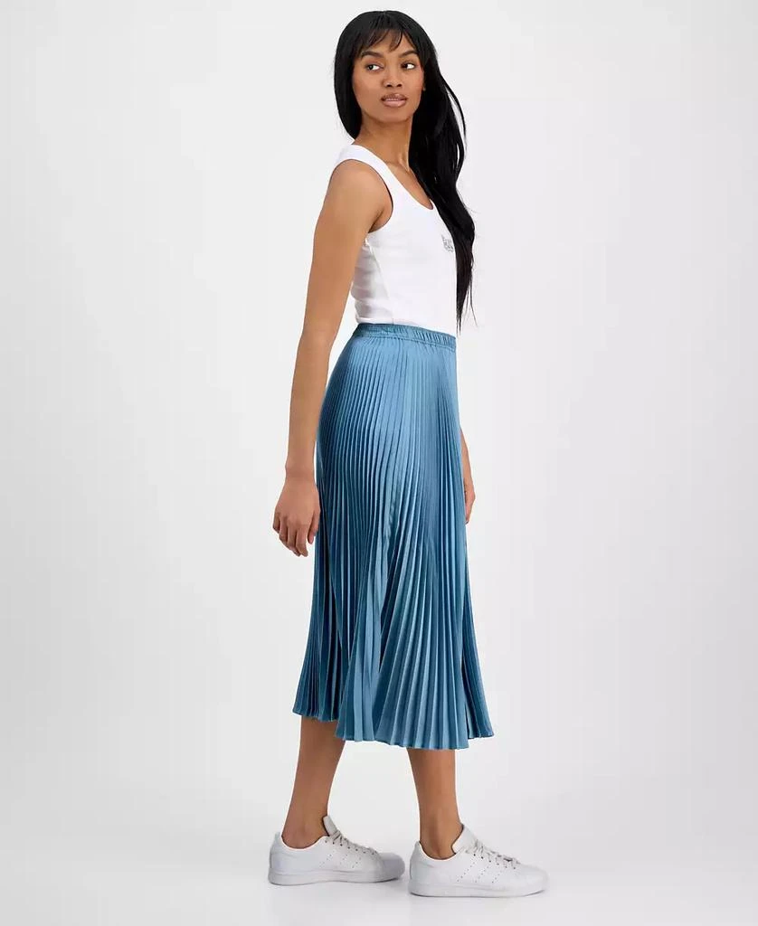 Hugo Boss Women's Pleated A-Line Pull-On Midi Skirt 2