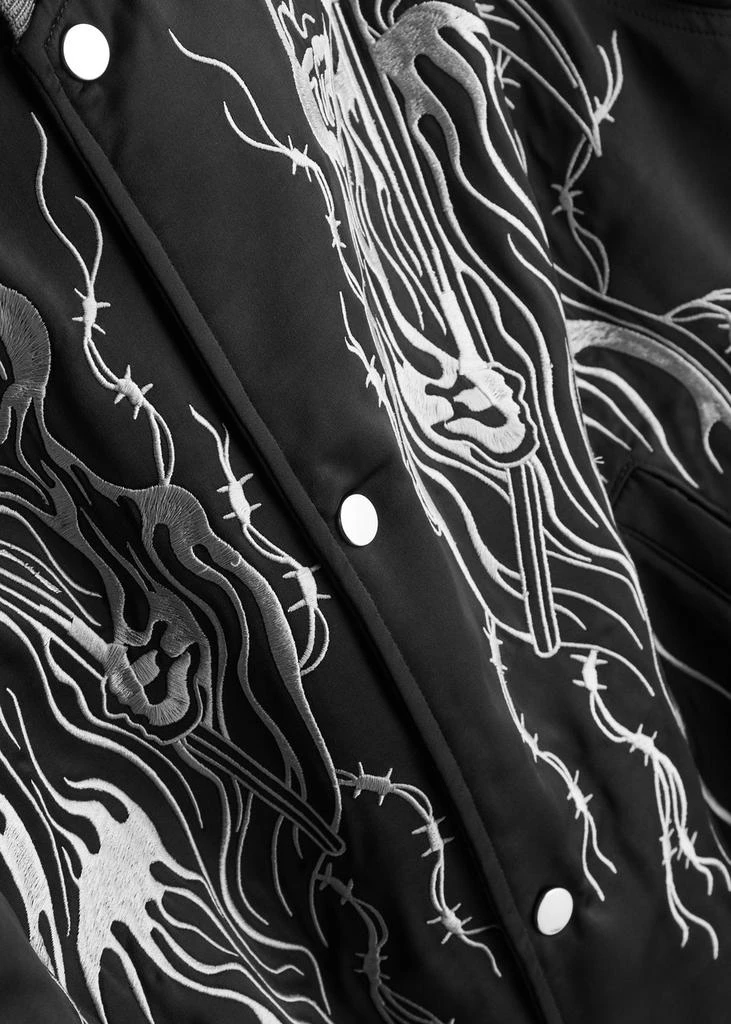 Warren Lotas Serenity Reaper embroidered satin bomber jacket 5
