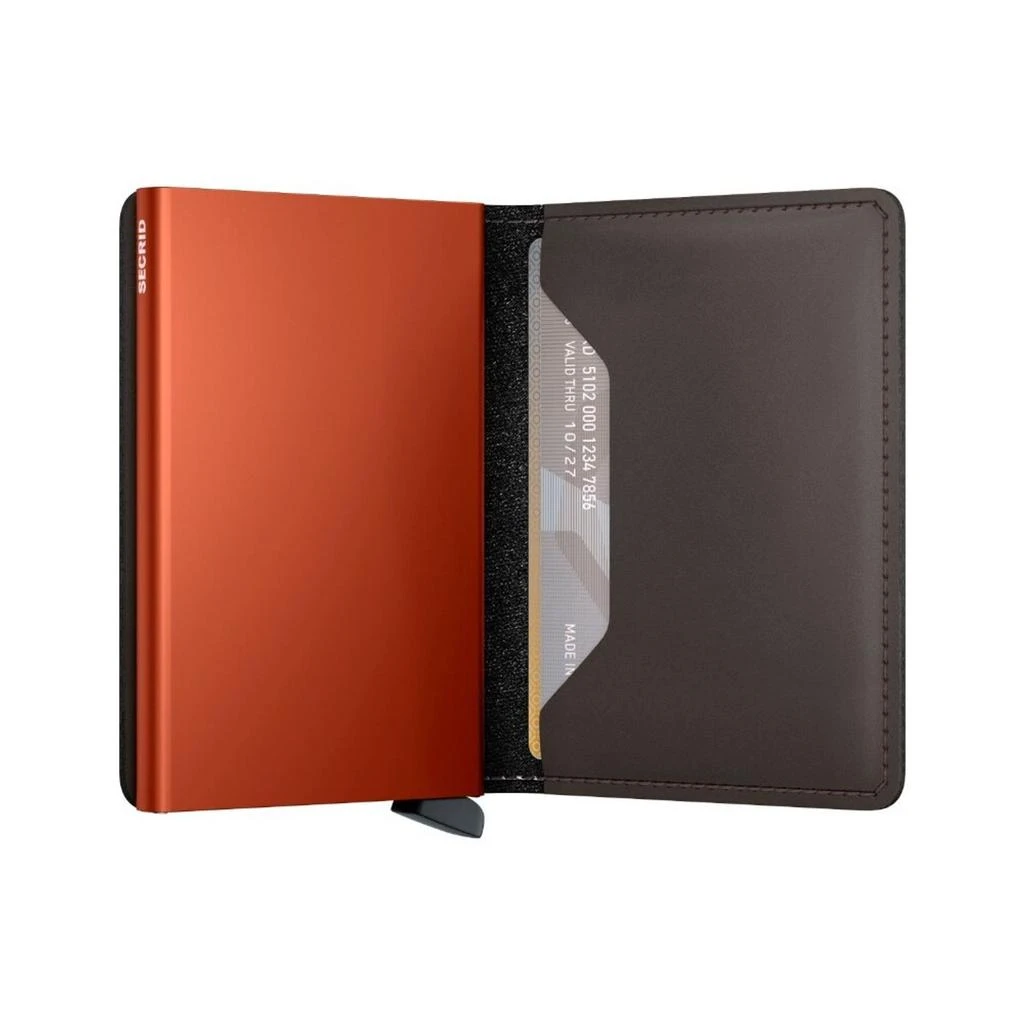 SECRID Sm - truffle & orange slim wallet - matte 4