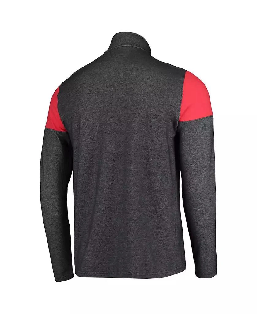 Under Armour Men's Heathered Charcoal Texas Tech Red Raiders Gameday Tri-Blend Quarter-Zip Jacket 4