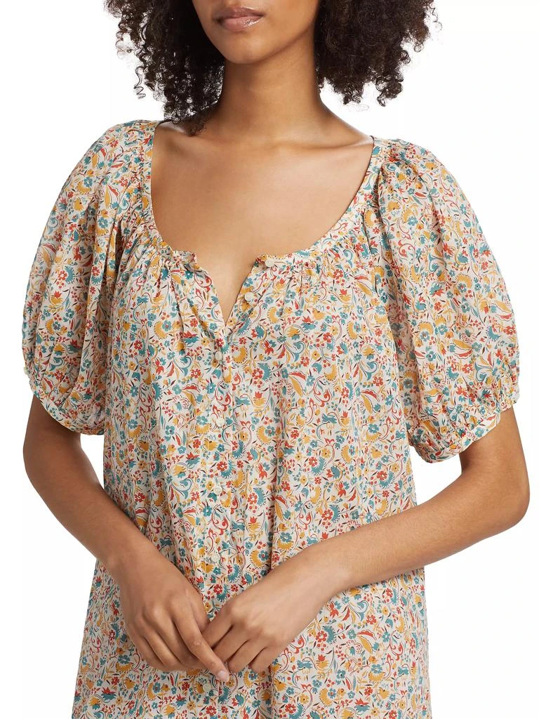 DÔEN Josette Floral Cotton Shift Minidress 6
