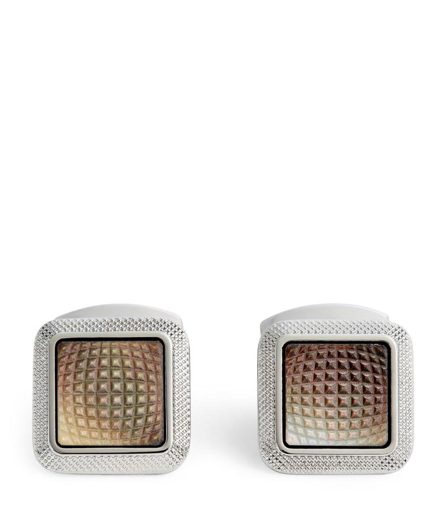 Tateossian Mother-of-Pearl Square Spazio Cufflinks