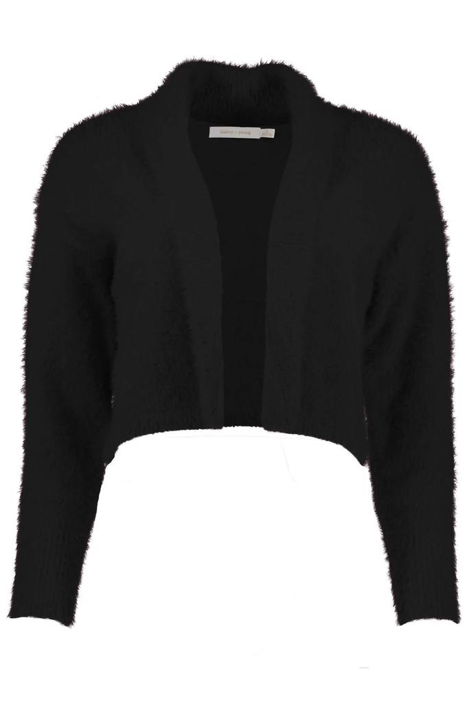Bishop + Young Mila Fuzzy Cardigan In Black