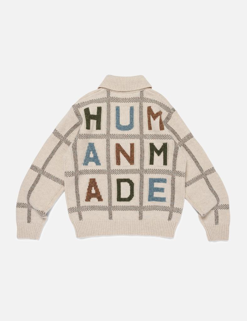 Human Made Animal Half Zip Knit Sweater - Sweaters - Free Human Made Animal Half Zip Knit Sweater - Sweaters - Free