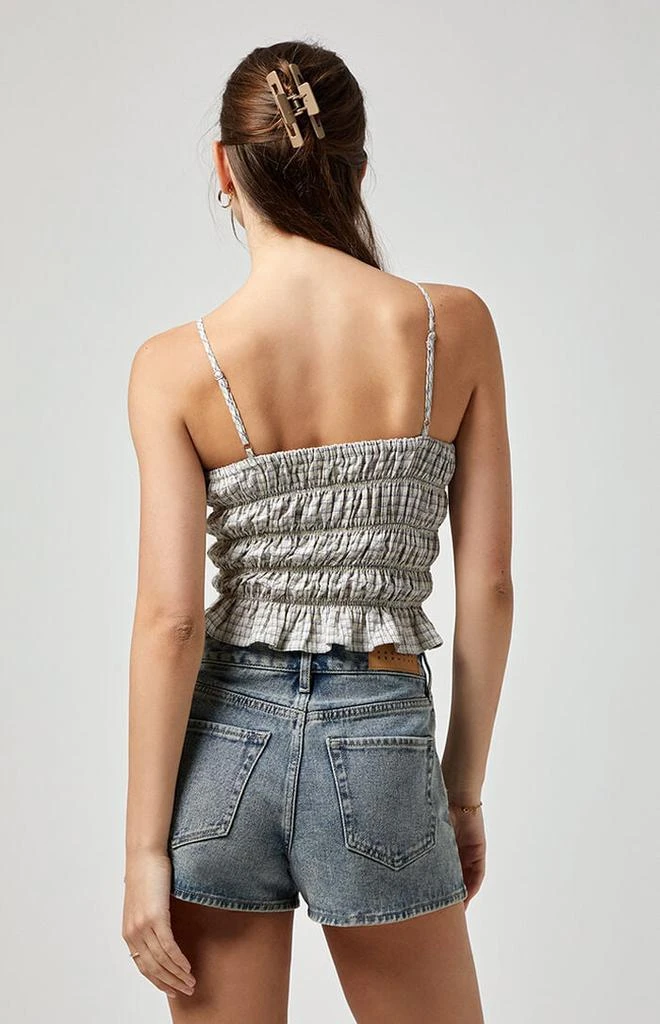PacSun Dark Indigo Zip Fly High Waisted Denim Festival Shorts 3