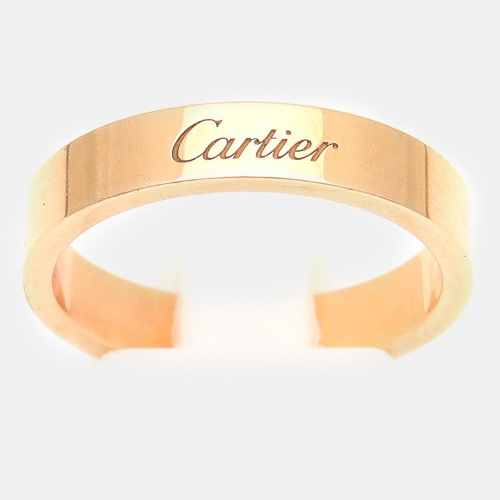 Cartier Cartier 18K Pink Gold Logo Ring Size 57