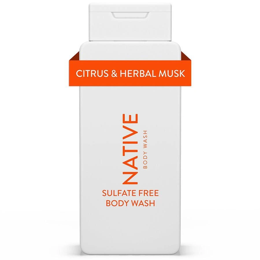 Native Sulfate Free Body Wash for Men and Women Citrus & Herbal Musk 1